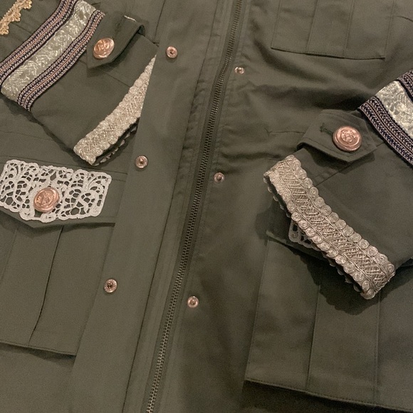 military green jacket sz s - Picture 4 of 4